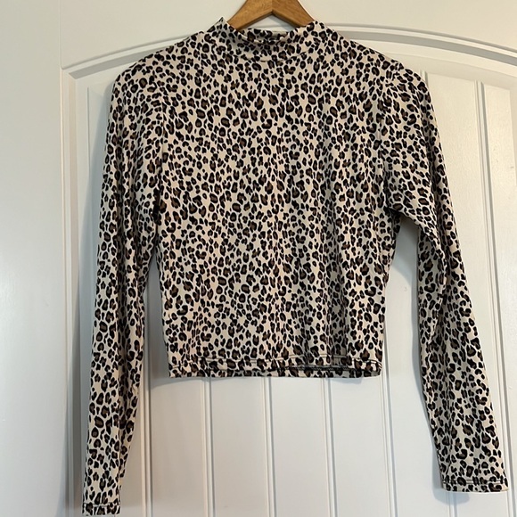 Gaze Leopard Print Crop Top Size S - Picture 1 of 5